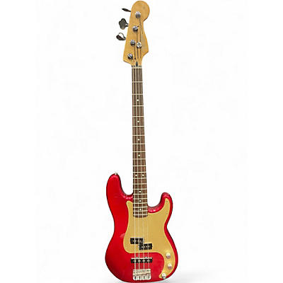 Used 2001 Fender Deluxe Precision Bass Special Candy Apple Red Electric Bass Guitar