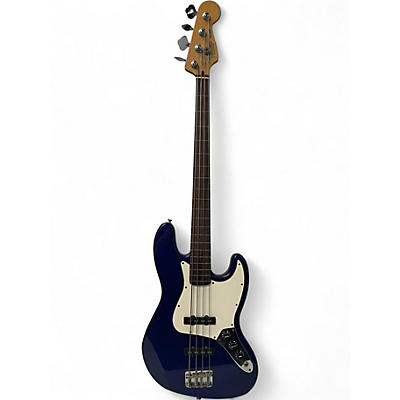 Used 2001 Fender Standard Fretless Jazz Bass Midnight Blue Electric Bass Guitar