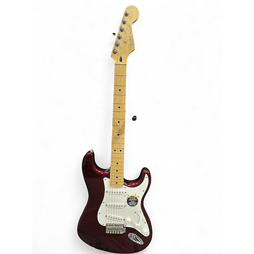 Used 2001 Fender Standard Stratocaster Maroon Solid Body Electric Guitar Maroon