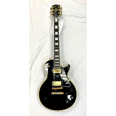 Gibson Used 2001 Gibson 1957 Reissue Les Paul Custom Black Beauty Black And Gold Solid Body Electric Guitar