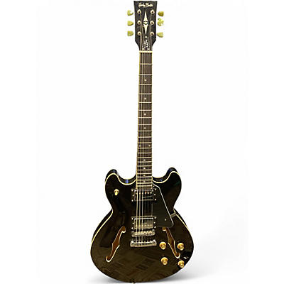Used 2001 Harley Benton HB-35 BK Vintage Series Black Hollow Body Electric Guitar