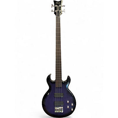 Used 2001 Schecter Guitar Research SB-1FL Trans Purple Electric Bass Guitar