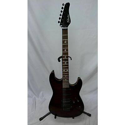 Schecter Guitar Research Used 2001 Schecter Guitar Research V1 Plus HSS FR Black Cherry Solid Body Electric Guitar