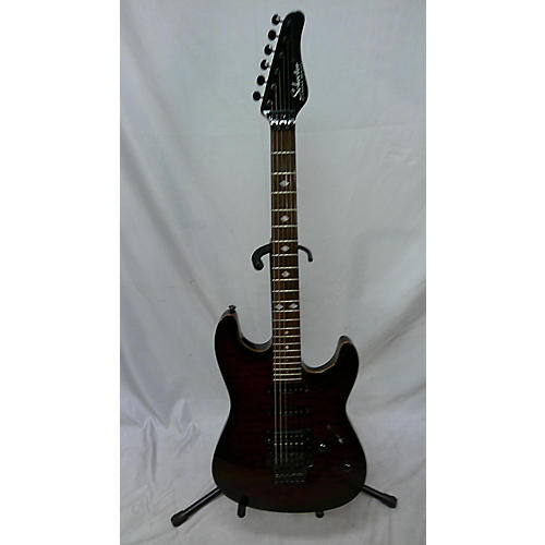 Schecter Guitar Research Used 2001 Schecter Guitar Research V1 Plus HSS FR Black Cherry Solid Body Electric Guitar Black Cherry