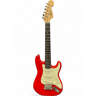 Used 2001 Squier Mini Stratocaster Torino Red Solid Body Electric Guitar