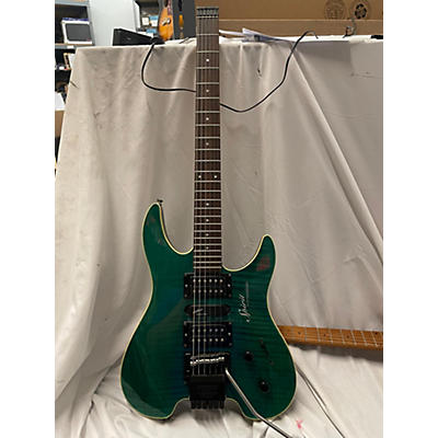 Steinberger Used 2001 Steinberger SPIRIT GU7R DELUXE Trans Green Solid Body Electric Guitar