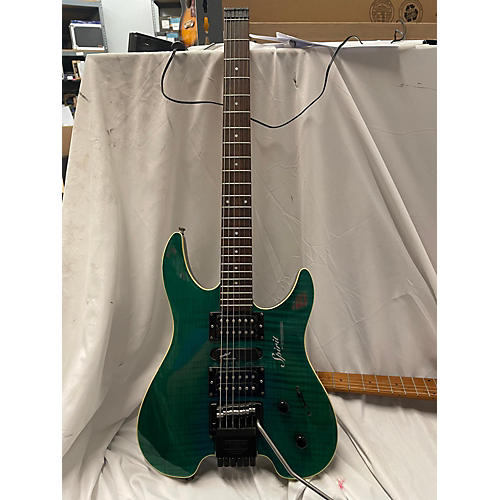 Steinberger Used 2001 Steinberger SPIRIT GU7R DELUXE Trans Green Solid Body Electric Guitar Trans Green