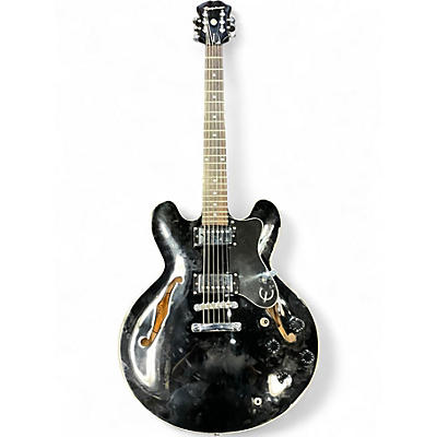 Used 2002 Epiphone ES335 Dot Ebony Hollow Body Electric Guitar