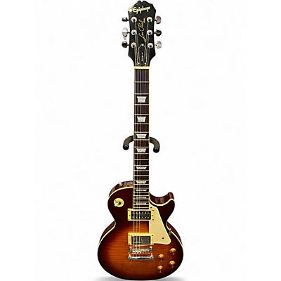 Used 2002 Epiphone Les Paul Standard Tobacco Burst Solid Body Electric Guitar