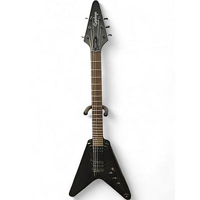 Used 2002 Epiphone MIK Flying V Black Solid Body Electric Guitar