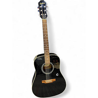 Used 2002 Epiphone PR100EB Black Acoustic Guitar