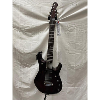 Ernie Ball Music Man Used 2002 Ernie Ball Music Man John Petrucci Signature 7 String Crimson Red Burst Solid Body Electric Guitar