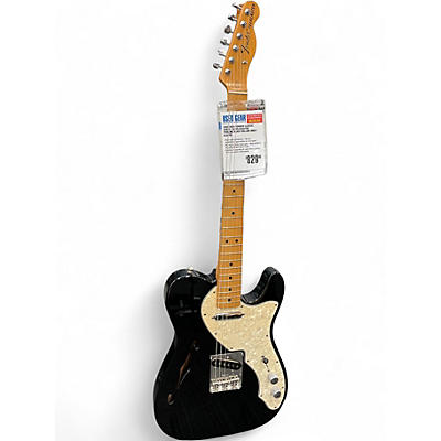 Used 2002 Fender Classic Series '69 Telecaster Thinline Black Hollow Body Electric Guitar