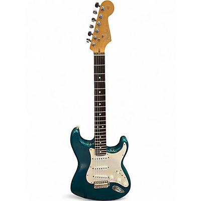 Used 2002 Fender Highway One Stratocaster Teal Solid Body Electric Guitar