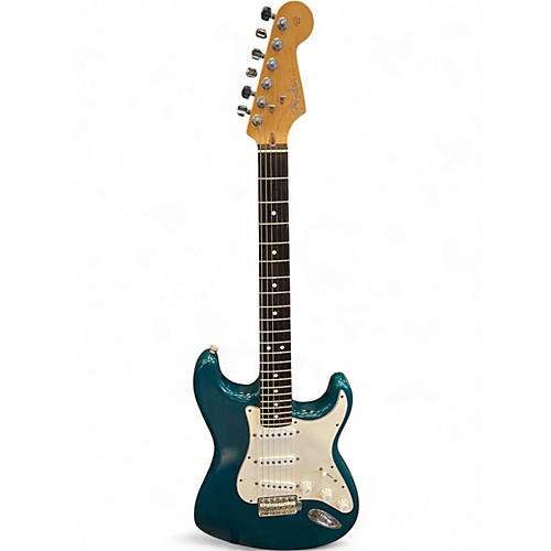 Used 2002 Fender Highway One Stratocaster Teal Solid Body Electric Guitar Teal