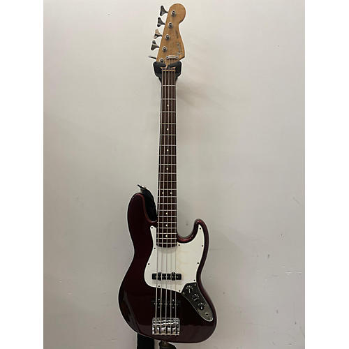 Fender Used 2002 Fender Player Jazz Bass V Candy Apple Red Electric Bass Guitar Candy Apple Red