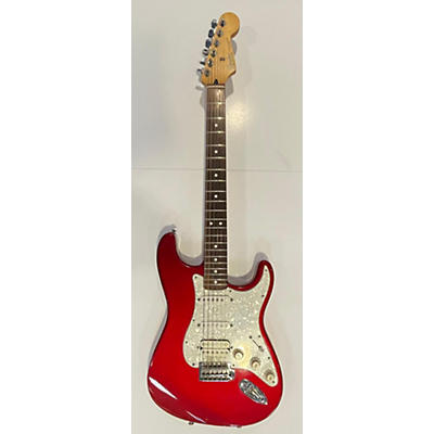 Fender Used 2002 Fender Standard Stratocaster HSS Candy Apple Red Solid Body Electric Guitar