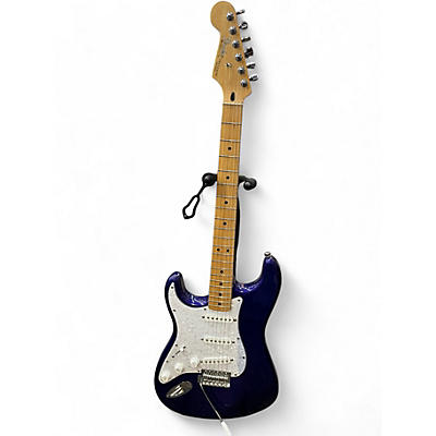 Used 2002 Fender Standard Stratocaster Left Handed Blue Electric Guitar