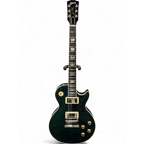 Used 2002 Gibson Custom Shop Les Paul Elegant PEACOCK GREEN Solid Body Electric Guitar PEACOCK GREEN