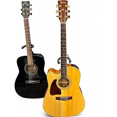 Used 2002 Ibanez AW100CE Natural Acoustic Electric Guitar