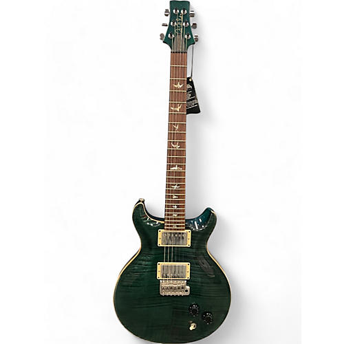 Used 2002 PRS SANTANA III 10-TOP teal black Solid Body Electric Guitar teal black