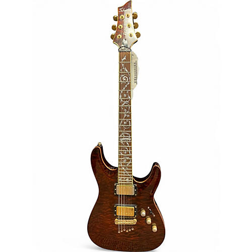 Used 2002 Schecter DIAMOND SERIES C-1 CLASSIC ROOT BEER Solid Body Electric Guitar ROOT BEER
