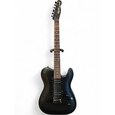Used 2002 Squier Double Fat Telecaster Deluxe Altantic Metallic Blue Solid Body Electric Guitar