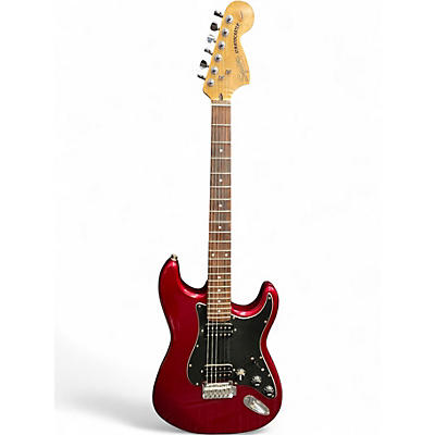 Used 2002 Squier Squier Standard Series HH Red Solid Body Electric Guitar