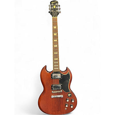 Used 2003 Epiphone SG G400 Worn Brown Solid Body Electric Guitar