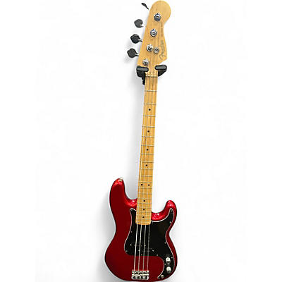 Used 2003 Fender American Precision Bass Chrome Red Electric Bass Guitar