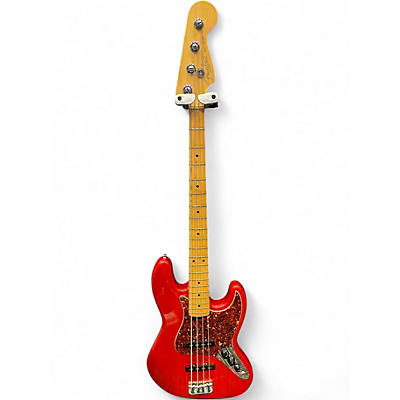 Used 2003 Fender American Standard Jazz Bass Candy Apple Red Electric Bass Guitar