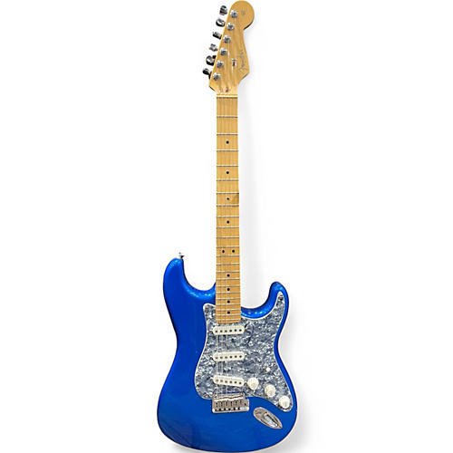 Used 2003 Fender American Standard Stratocaster Blue Solid Body Electric Guitar Blue