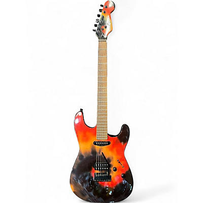 Used 2003 Fender Special Edition Tie Dye Showmaster Stratocaster Tie Dye Solid Body Electric Guitar