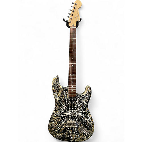 Used 2003 Fender Splattercaster Stratocaster CAMO SPLATTER Solid Body Electric Guitar CAMO SPLATTER