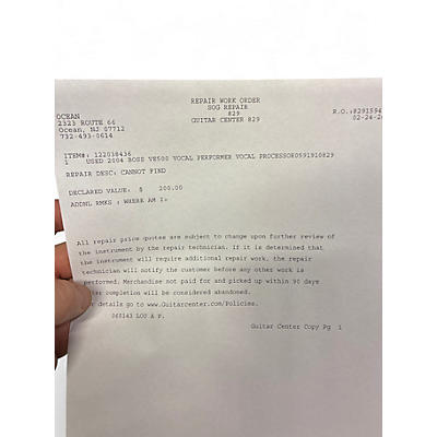 Used 2004 BOSS VE500 Vocal Performer Vocal Processor