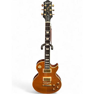 Used 2004 Epiphone LES PAUL ELITE Amber Solid Body Electric Guitar