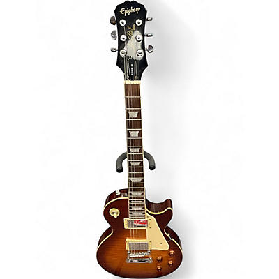 Used 2004 Epiphone Les Paul Standard Brown Sunburst Solid Body Electric Guitar