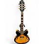 Used 2004 Epiphone Sheraton Vintage Sunburst Hollow Body Electric Guitar Vintage Sunburst