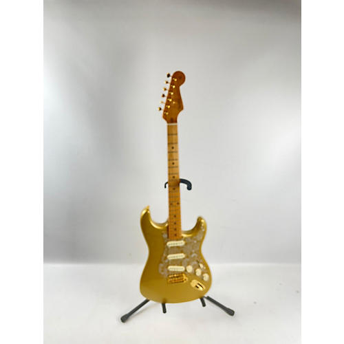 Fender Used 2004 Fender 50th Anniversary Stratocaster Aztec Gold Solid Body Electric Guitar Aztec Gold