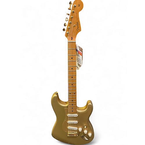 Used 2004 Fender 50th Anniversary Stratocater Aztec Gold Solid Body Electric Guitar Aztec Gold
