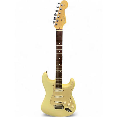 Used 2004 Fender American Standard Stratocaster Olympic White Solid Body Electric Guitar