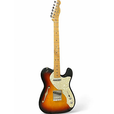 Used 2004 Fender Classic Series '69 Telecaster Thinline 3 Color Sunburst Hollow Body Electric Guitar