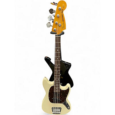 Used 2004 Fender Mustang Bass MIJ Olympic White Electric Bass Guitar