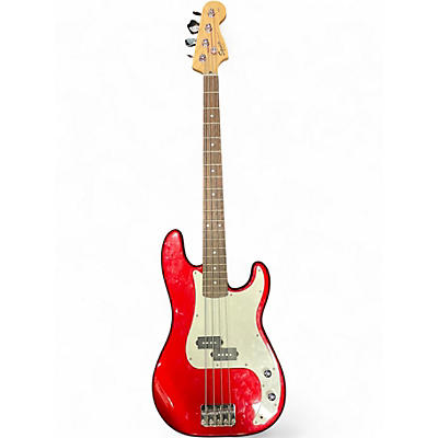 Used 2004 Squier Affinity Precision Bass Candy Apple Red Electric Bass Guitar