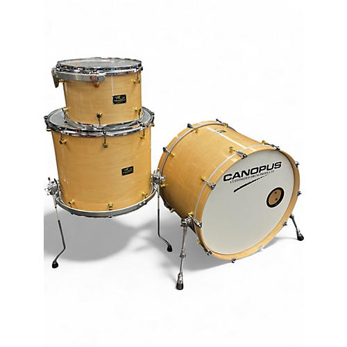 Used 2005 Canopus 3 Piece RFM 3 Piece Natural Drum Kit Natural