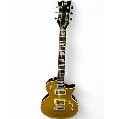 Used 2005 ESP LTD EC400AT Gold Solid Body Electric Guitar