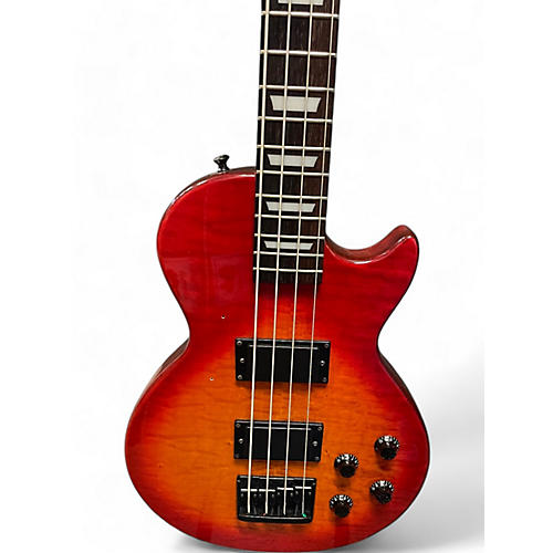 Epiphone Used 2005 Epiphone Les Paul Bass Cherry Sunburst Electric Bass Guitar Cherry Sunburst