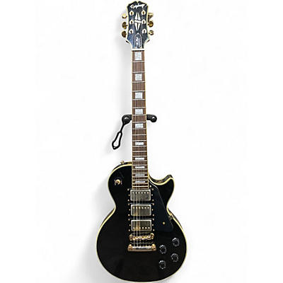 Used 2005 Epiphone Les Paul Black Beauty 3 Black Solid Body Electric Guitar