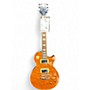 Used 2005 Epiphone Les Paul Classic Amber Solid Body Electric Guitar Amber