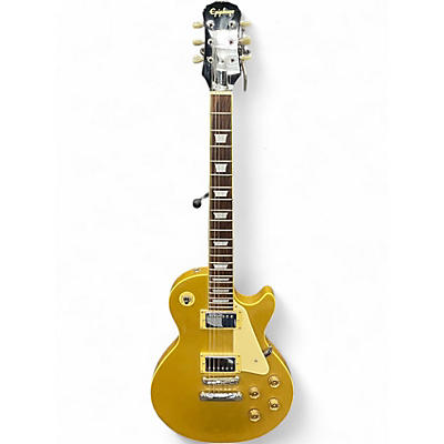 Used 2005 Epiphone Les Paul Standard Metallic Gold Solid Body Electric Guitar